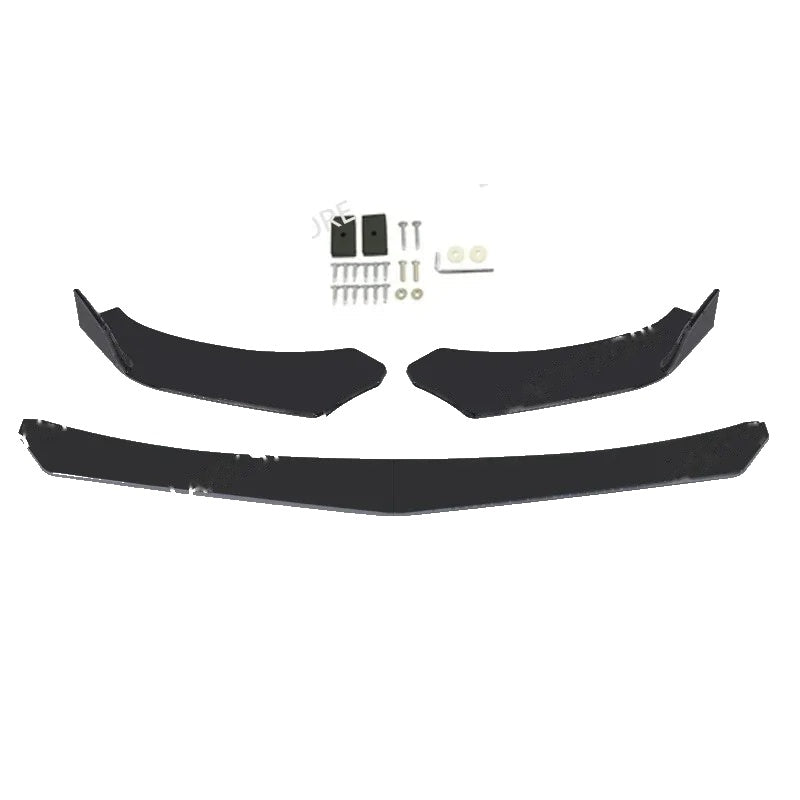 2008-2015 Mitsubishi Lancer Evolution X 4-Piece Front Bumper Lip Kit — Gloss Black or Carbon-Look