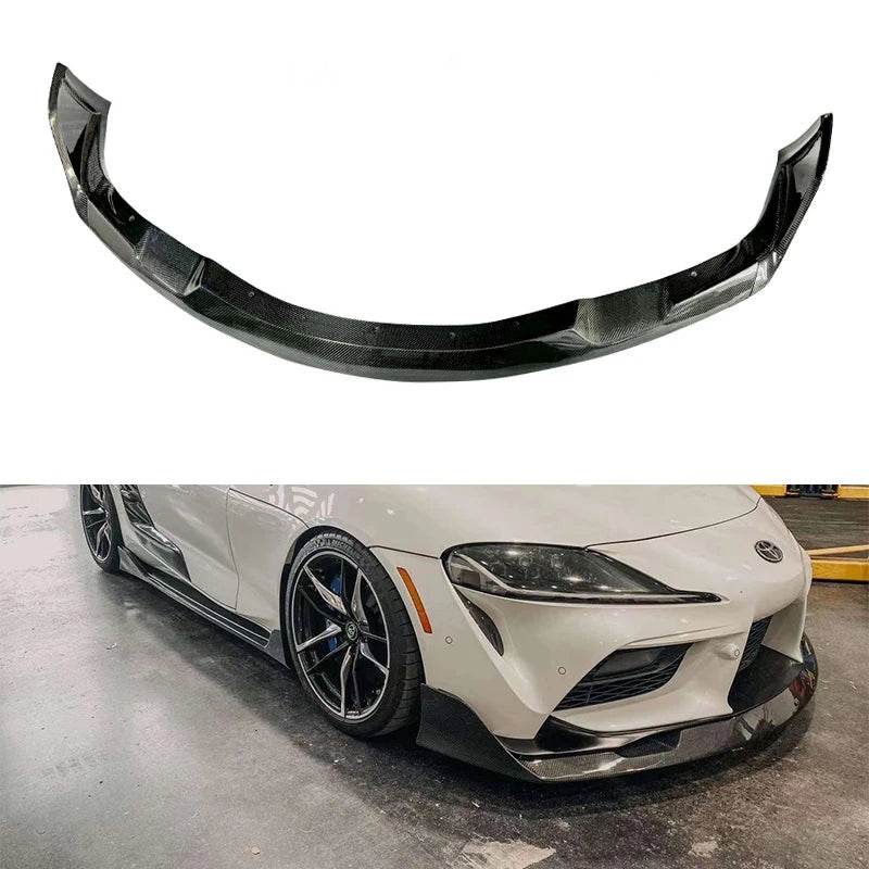 2019+ Toyota GR Supra A90/A91 3-Piece Front Chin Lip — FRP, Carbon Fiber or Forged Carbon