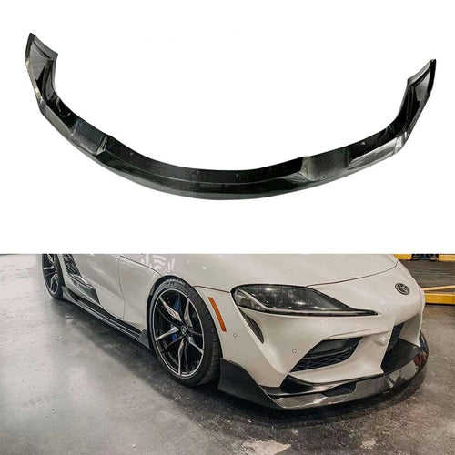 2019+ Toyota GR Supra A90/A91 3-Piece Front Chin Lip — FRP, Carbon Fiber or Forged Carbon