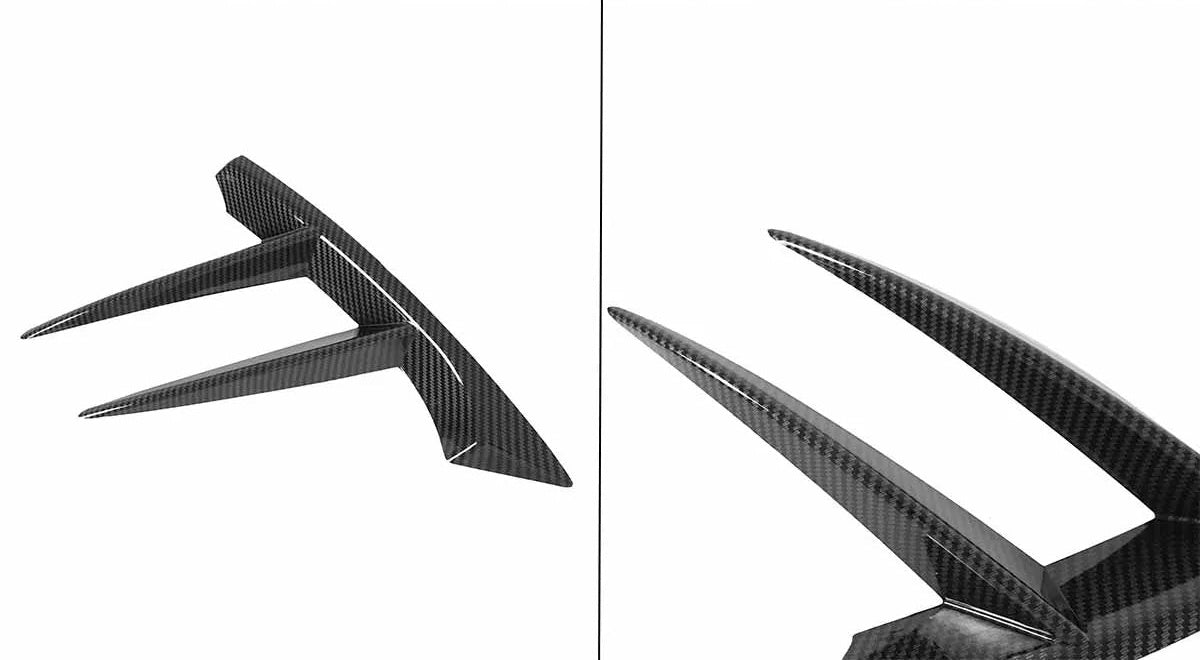 2020-2024 Toyota GR Supra A90/A91 Rear Bumper Canards (Pair) — ABS, Gloss Black or Carbon-Print