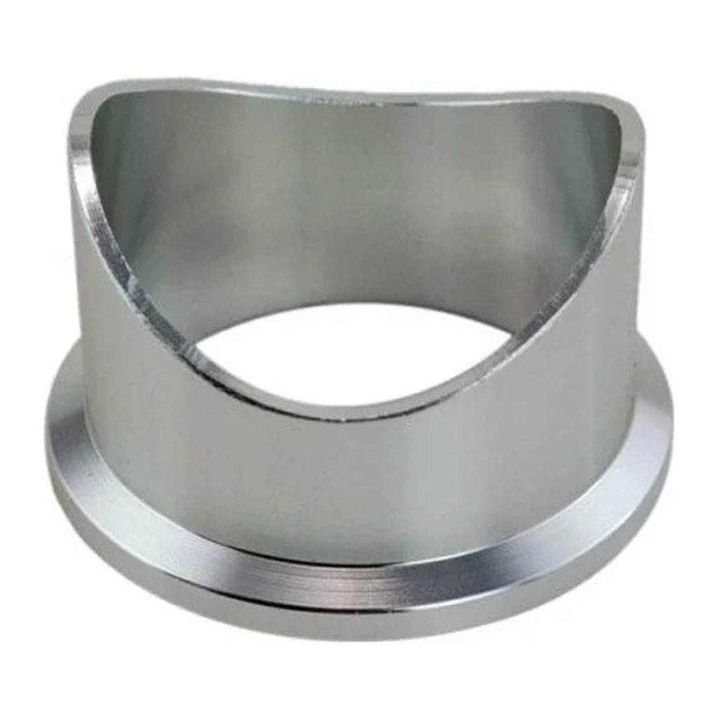 50mm aluminum BOV weld-on flange, saddle cut that sits on the charge pipe