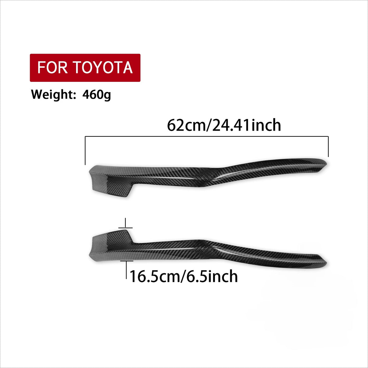 2020-2024 Toyota GR Supra A90/A91 Front Bumper Lower Garnish Cover — Carbon Fiber, Red or Black