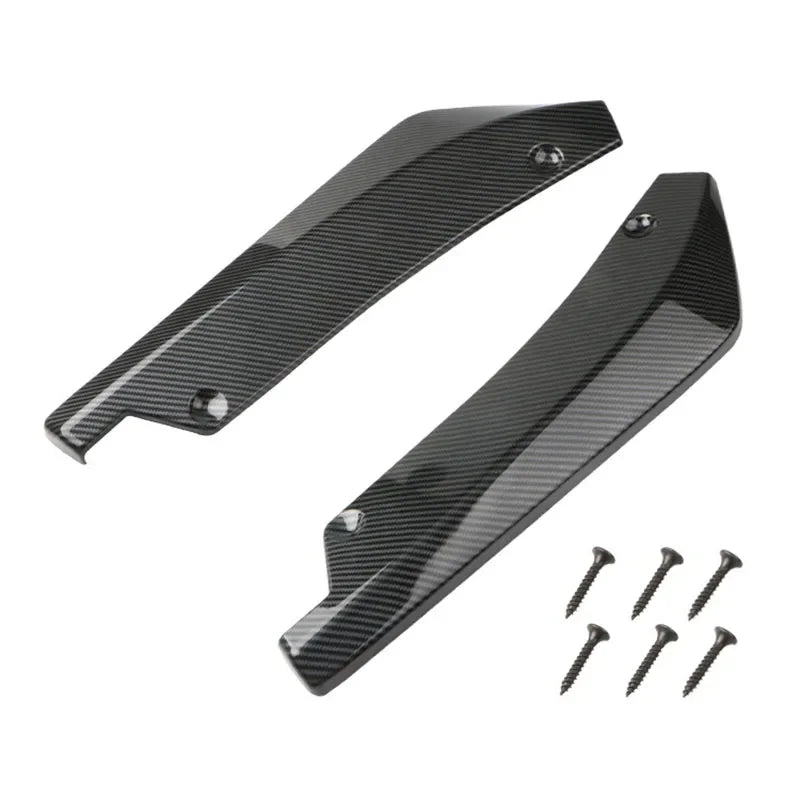 Universal Front/Rear Bumper Lip Protector Strip — Carbon-Look or Black