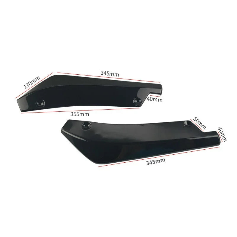 Universal Front/Rear Bumper Lip Protector Strip — Carbon-Look or Black
