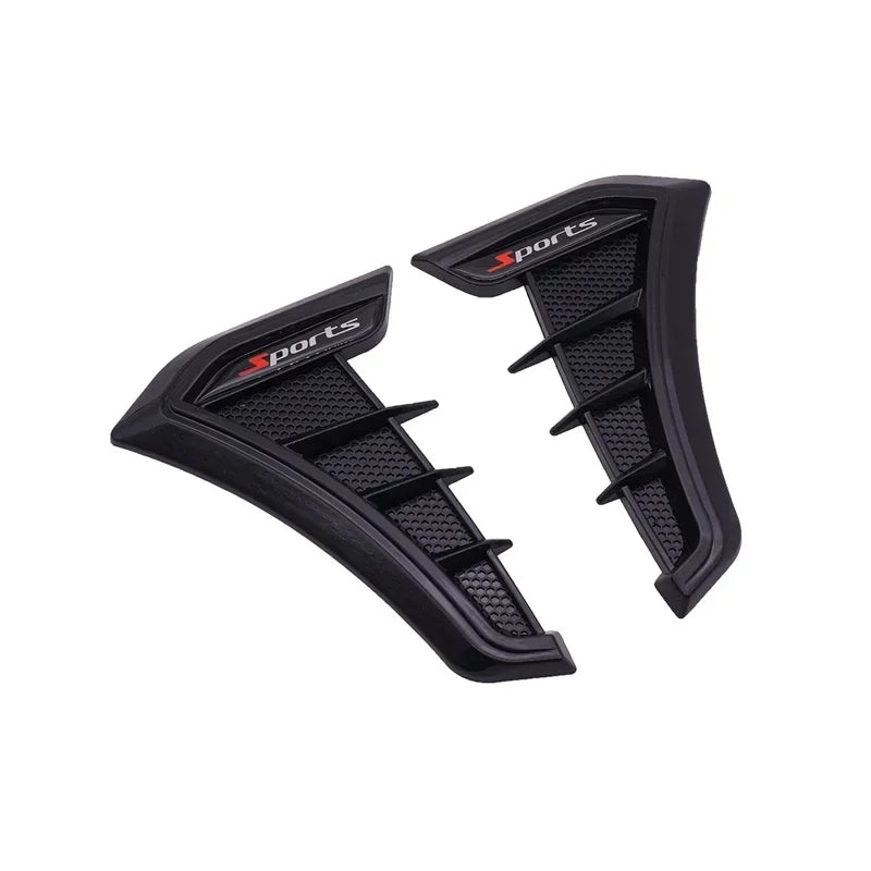 Universal Fender Vent Covers (2-Piece Set) — TPU Rubber, Black or Carbon Color