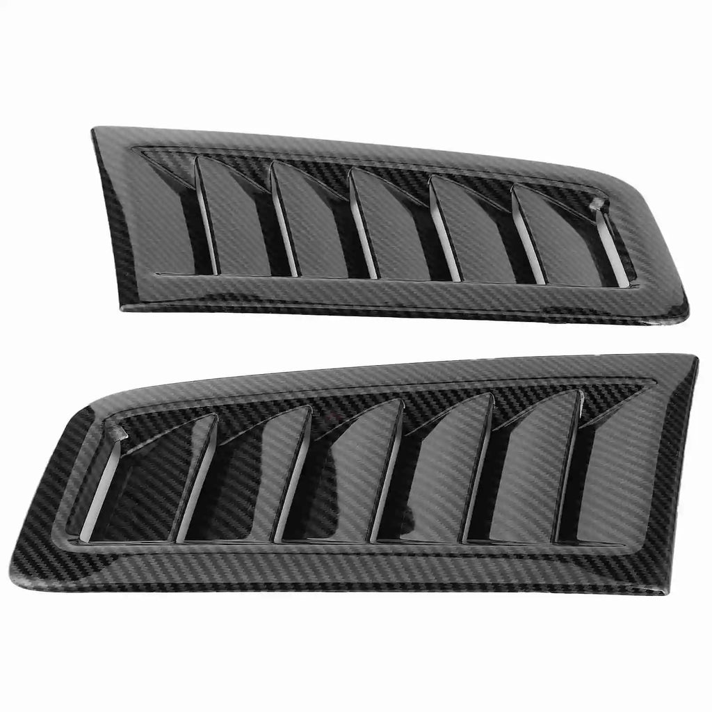 Universal Hood Vent Covers (2-Piece Set) — ABS, White, Black or Simulated Carbon
