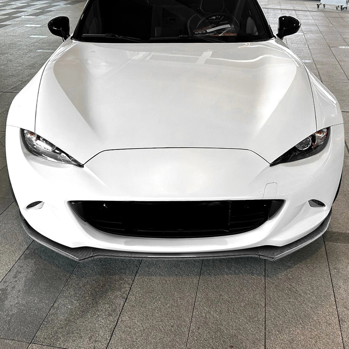 2016-2026 Mazda MX-5 Miata (ND) Front Bumper Lip Spoiler — Gloss Black or Carbon-Look