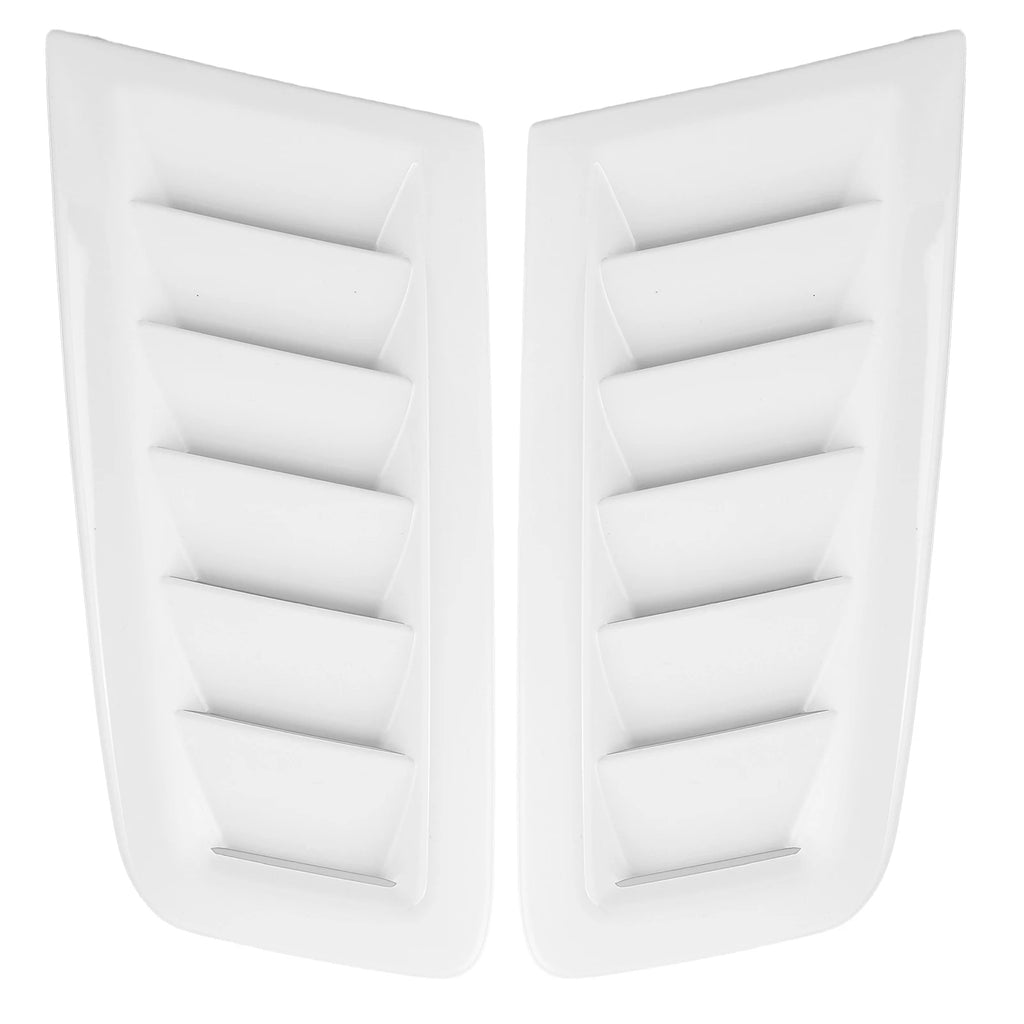 Universal Hood Vent Covers (2-Piece Set) — ABS, White, Black or Simulated Carbon