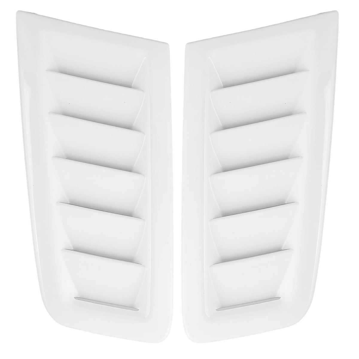 Universal Hood Vent Covers (2-Piece Set) — ABS, White, Black or Simulated Carbon