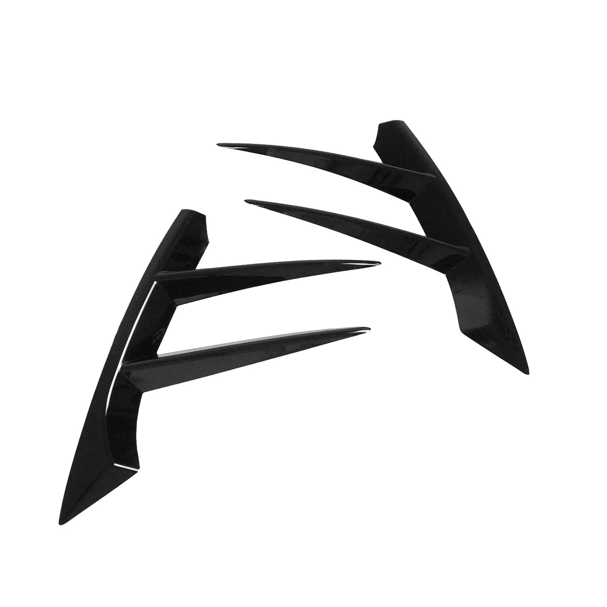 2020-2024 Toyota GR Supra A90/A91 Rear Bumper Canards (Pair) — ABS, Gloss Black or Carbon-Print