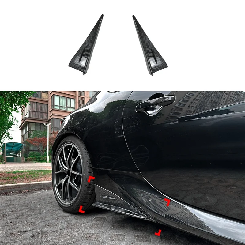 2022-2025 Toyota GR86 / Subaru BRZ Side Skirt Rocker Splitters (Pair) — Black or Carbon-Look