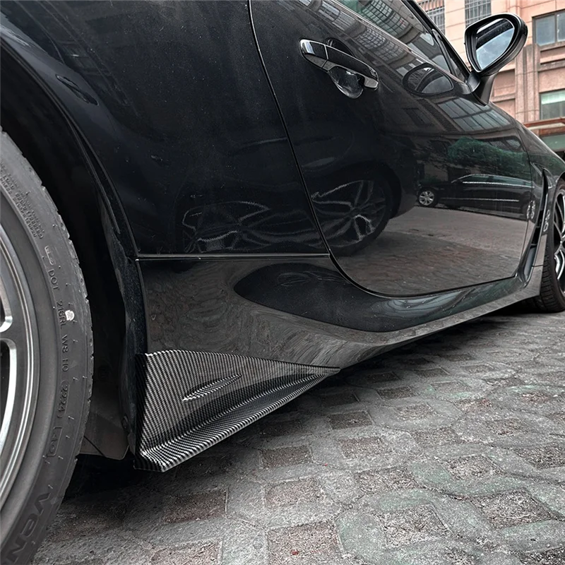 2022-2025 Toyota GR86 / Subaru BRZ Side Skirt Rocker Splitters (Pair) — Black or Carbon-Look