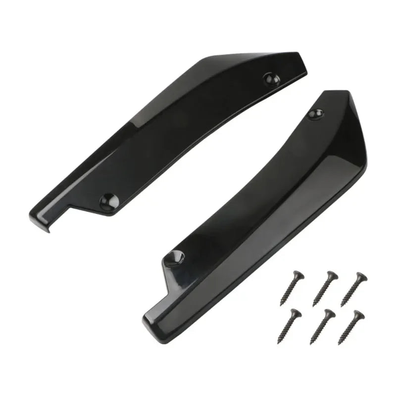 Universal Front/Rear Bumper Lip Protector Strip — Carbon-Look or Black
