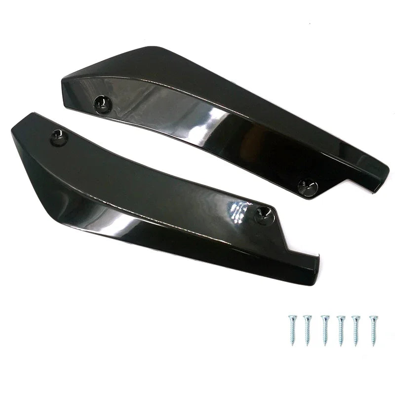 Universal Front/Rear Bumper Lip Protector Strip — Carbon-Look or Black