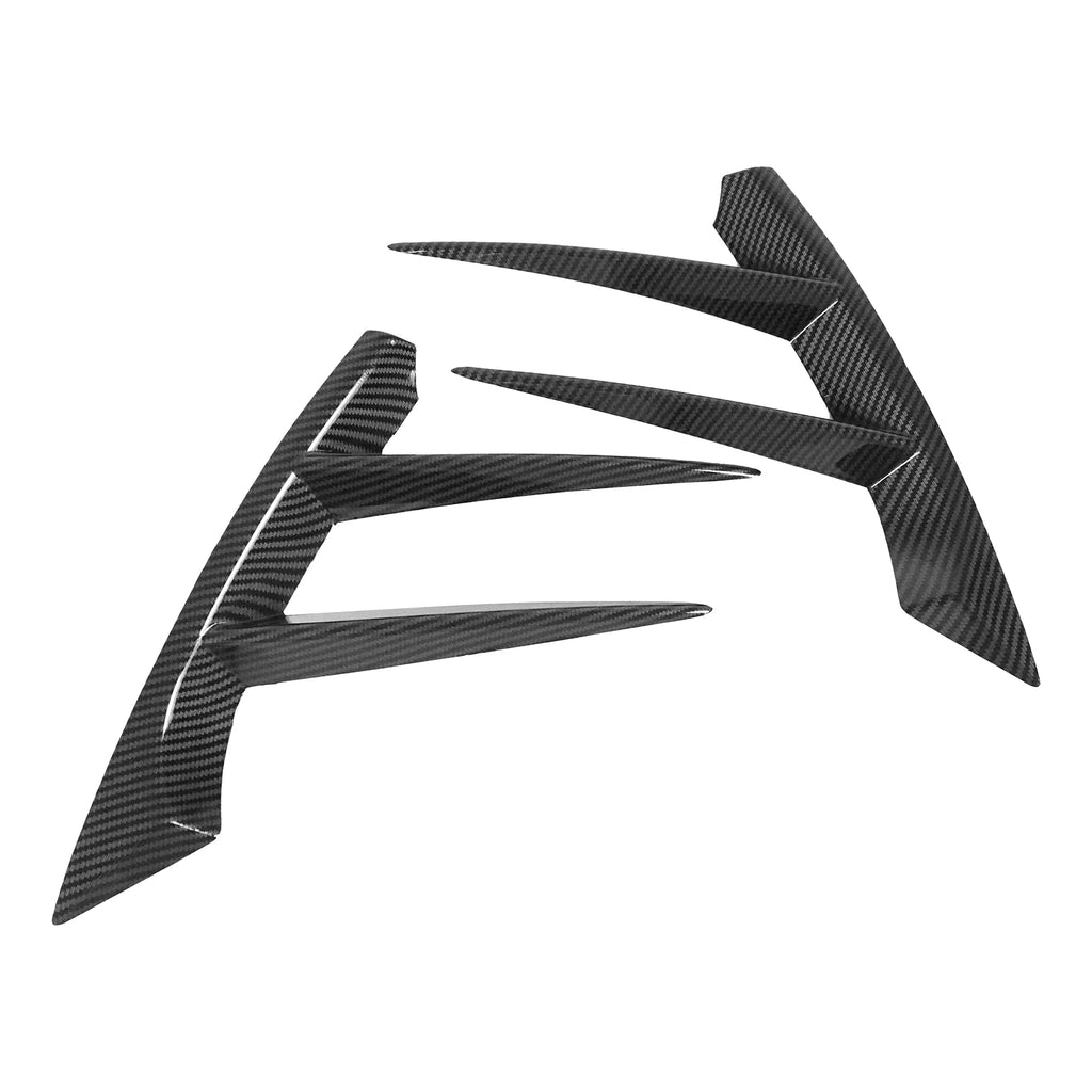 2020-2024 Toyota GR Supra A90/A91 Rear Bumper Canards (Pair) — ABS, Gloss Black or Carbon-Print