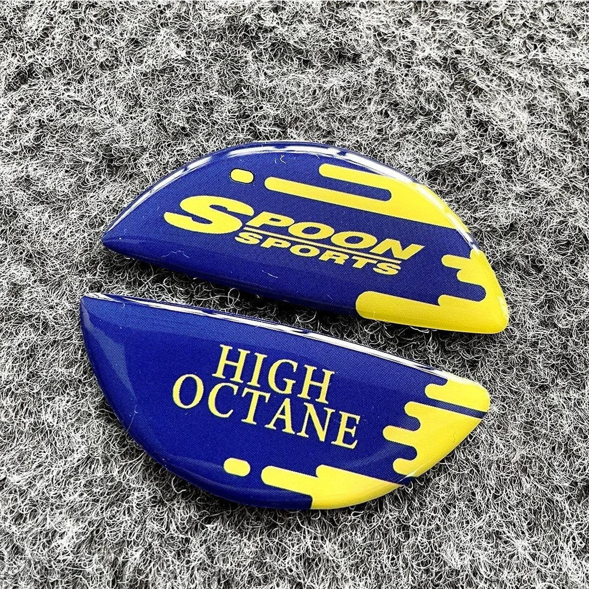 Spoon-style High Octane fuel cap decal pair