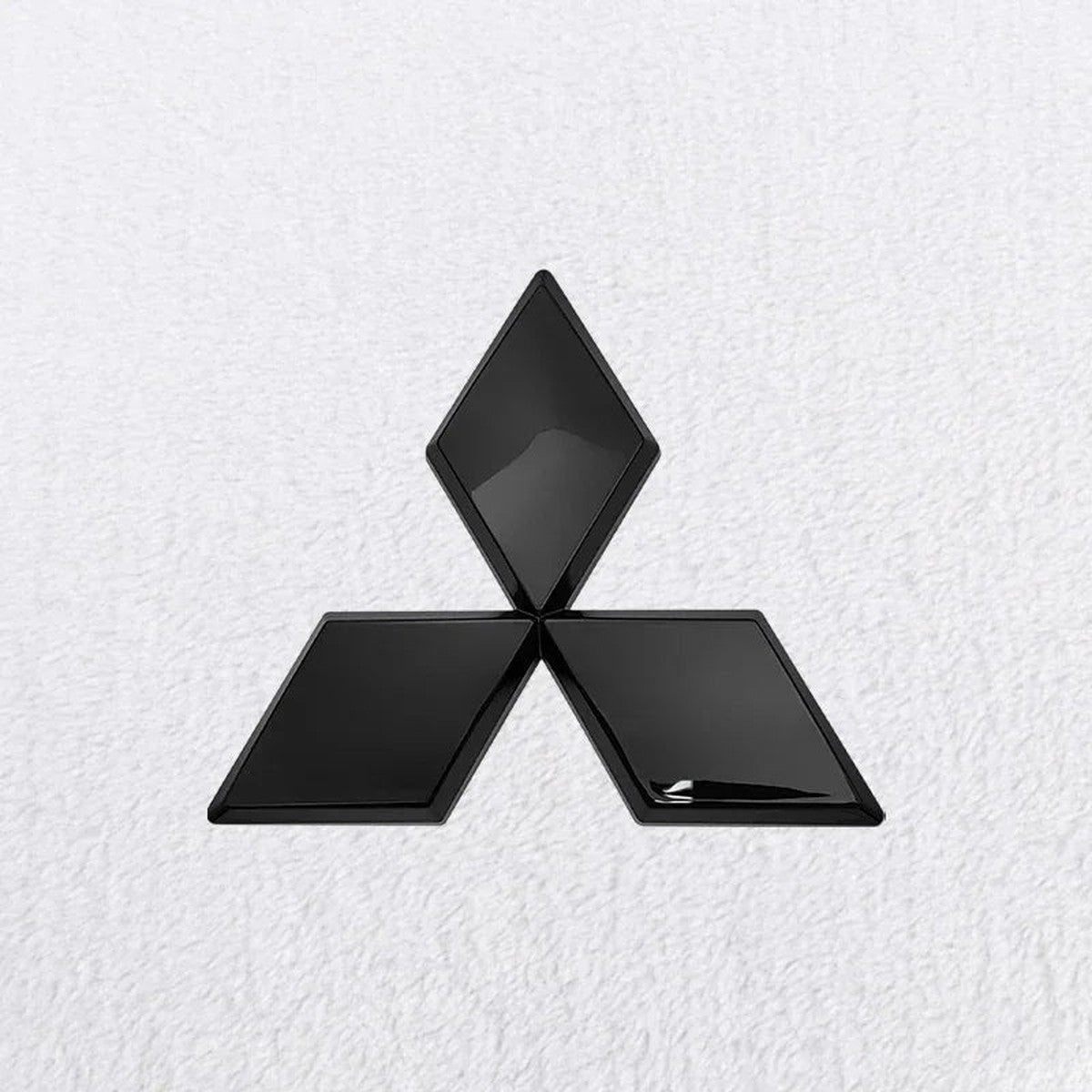 Gloss black three-diamond ABS emblem