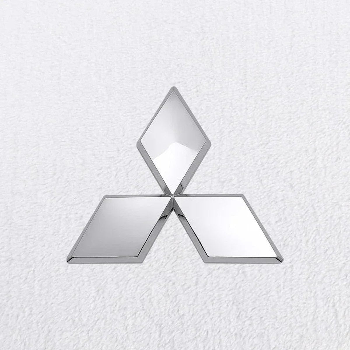 Chrome silver three-diamond ABS emblem