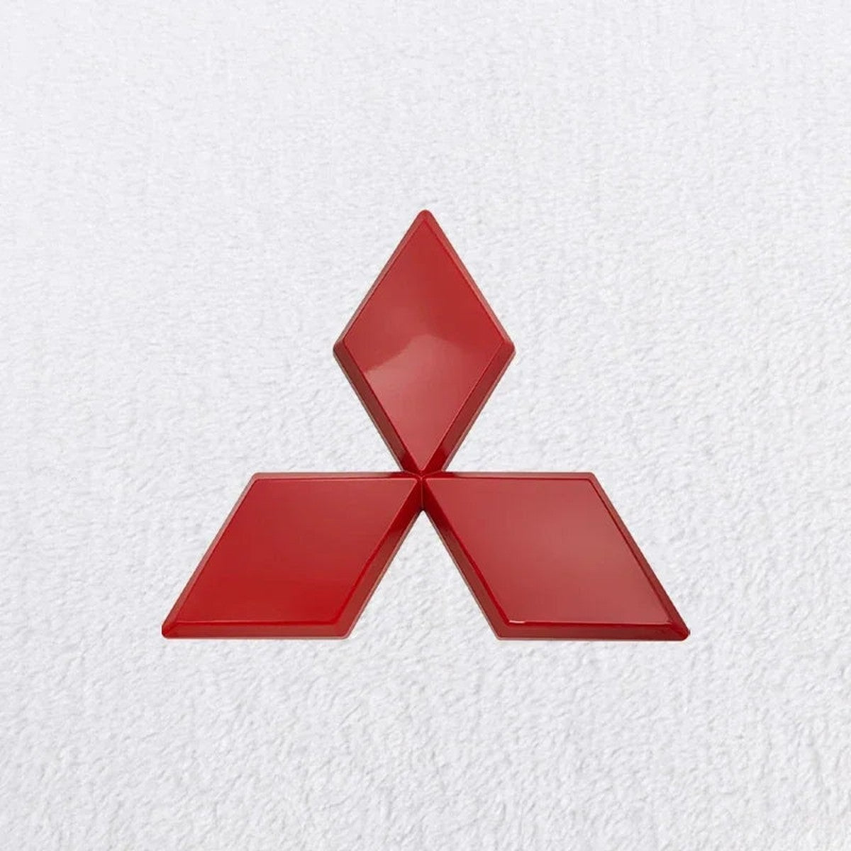 Gloss red three-diamond ABS emblem
