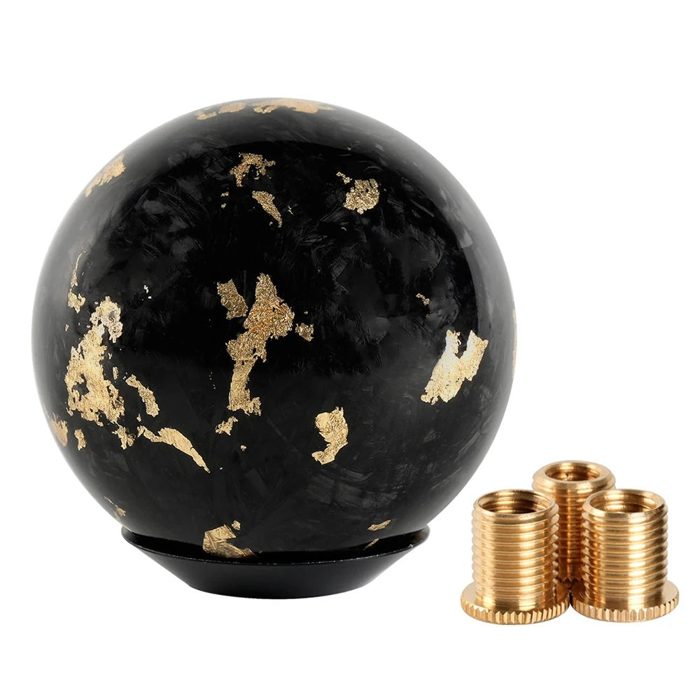Forged carbon fiber shift knob – Gold ball
