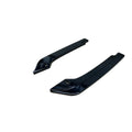 Gloss black Civic rear side splitters, top view