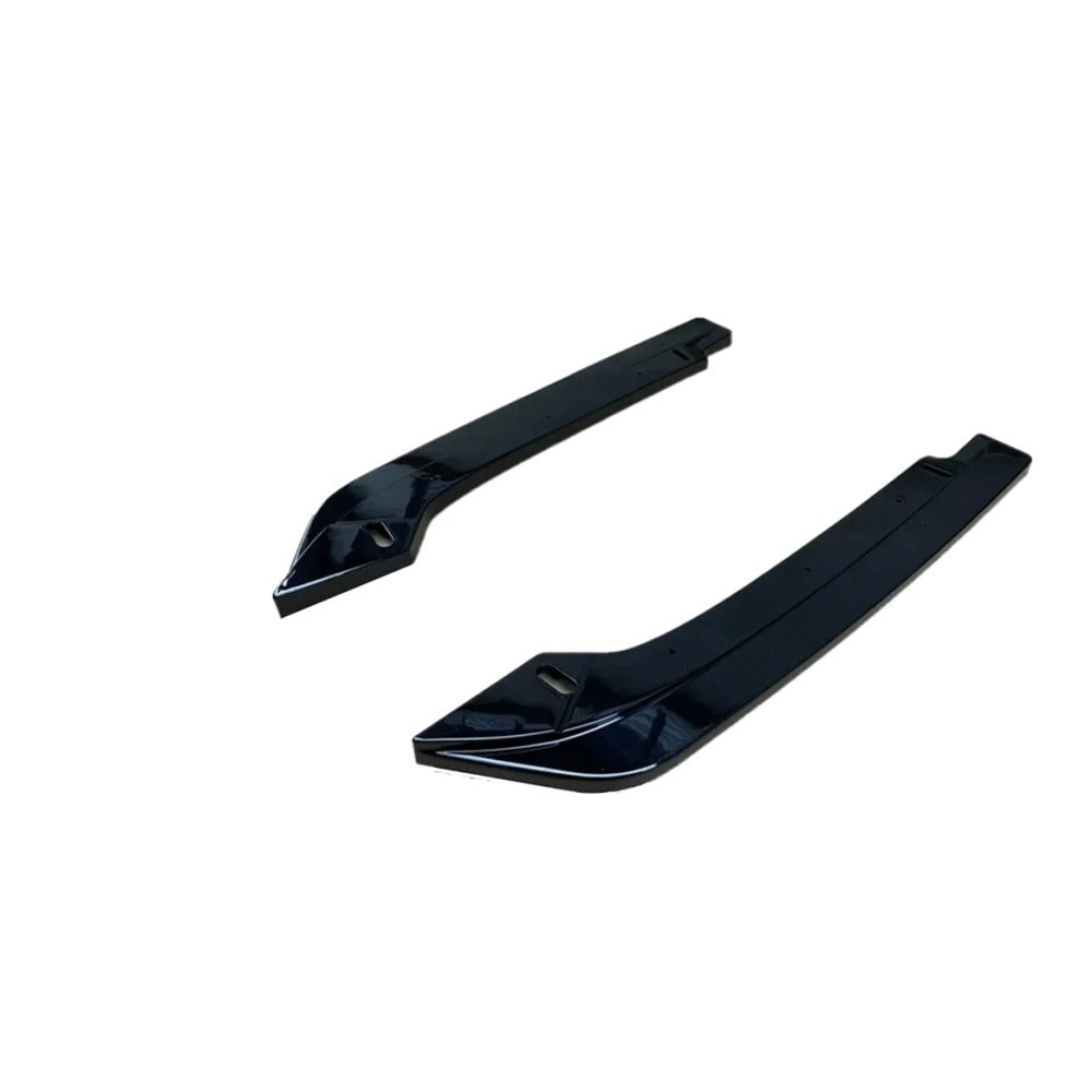 Gloss black Civic rear side splitters, top view
