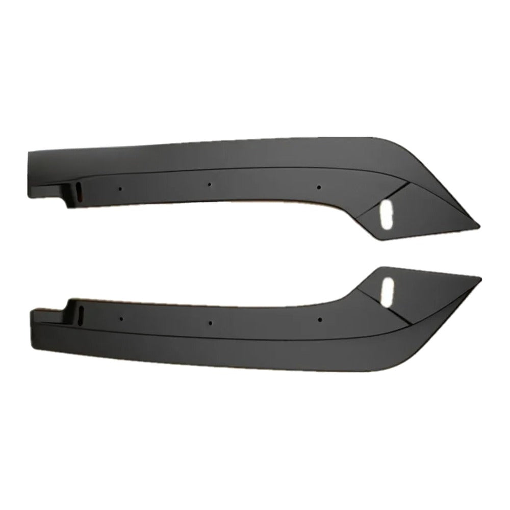 Matte black Civic rear side splitters