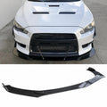 2008-2015 Mitsubishi Lancer Evolution X 4-Piece Front Bumper Lip Kit — Gloss Black or Carbon-Look