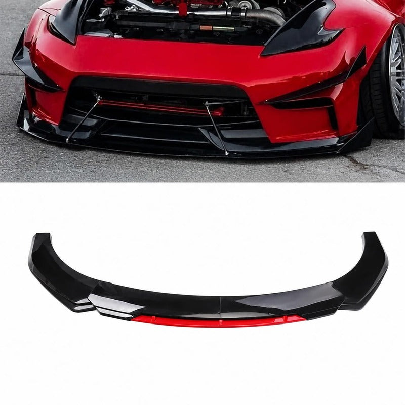 Nissan 350Z / 370Z Front Bumper Lip Spoiler — Gloss Black or Carbon-Look