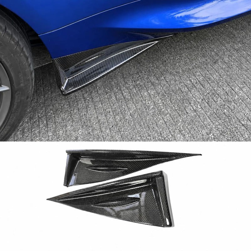 Toyota GR86 / Subaru BRZ Rear Bumper Side Splitters (Pair) — FRP or Carbon Fiber