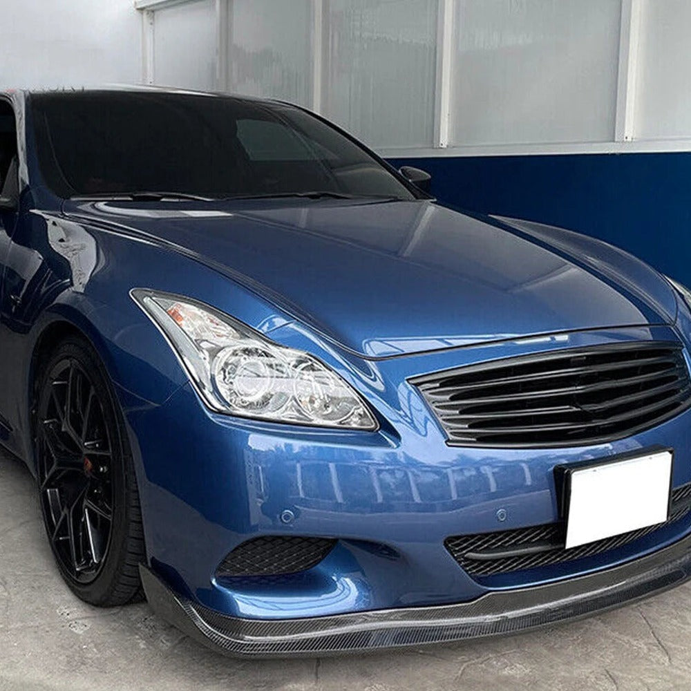 Infiniti G37 Coupe 2009-2013 3-Piece Front Lip Splitter – FRP Black, FRP Gloss Black or Carbon Fiber