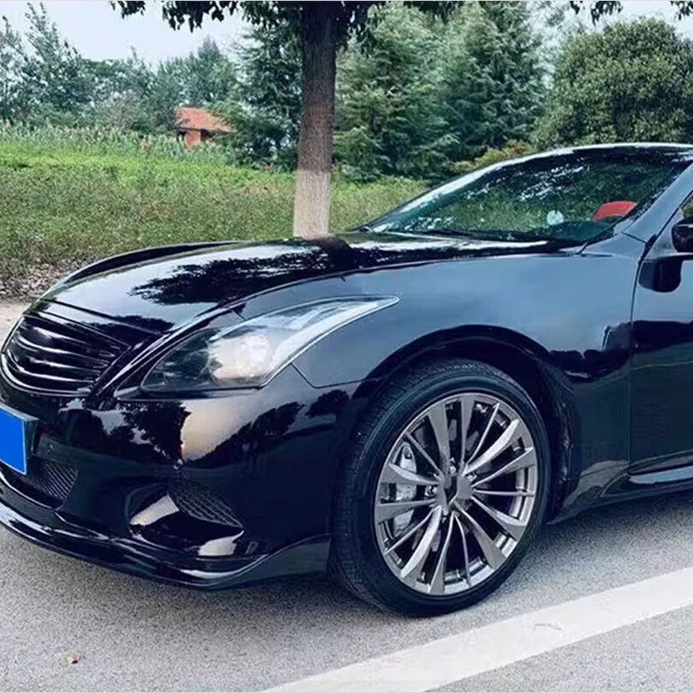 Infiniti G37 Coupe 2009-2013 3-Piece Front Lip Splitter – FRP Black, FRP Gloss Black or Carbon Fiber