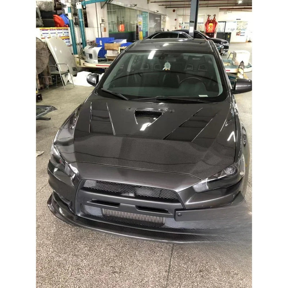 Mitsubishi Lancer Evo X 2008-2015 Carbon Fiber Hood – OE Style