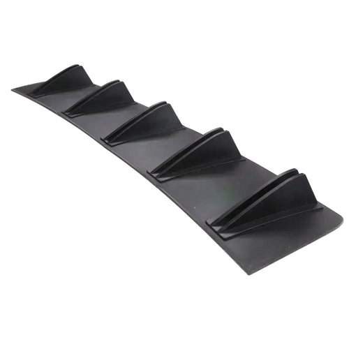 5-fin shark fin rear diffuser in matte black