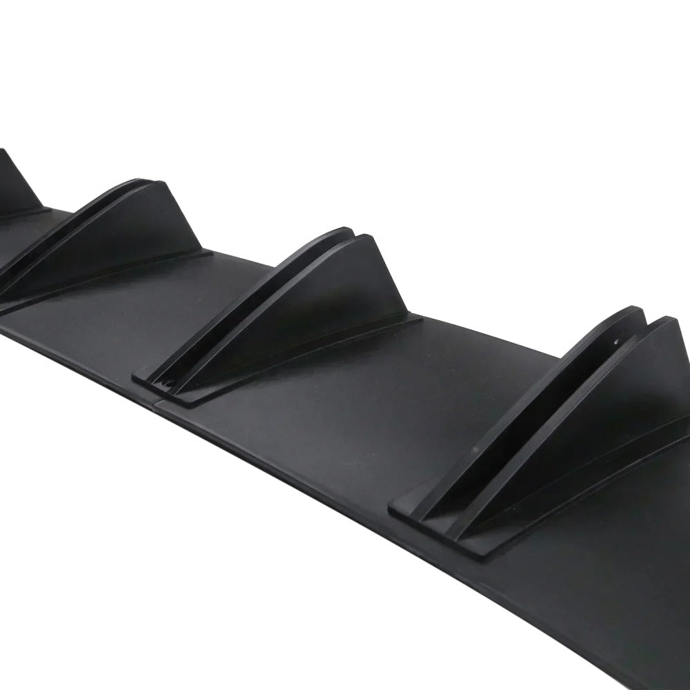 Close-up of the matte black diffuser fins