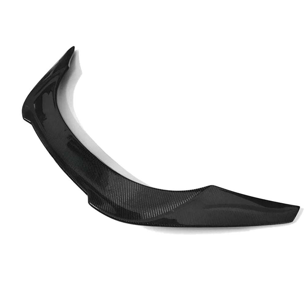 Real carbon fiber ducktail trunk spoiler for the 2019-2025 GR Supra A90, three-quarter view